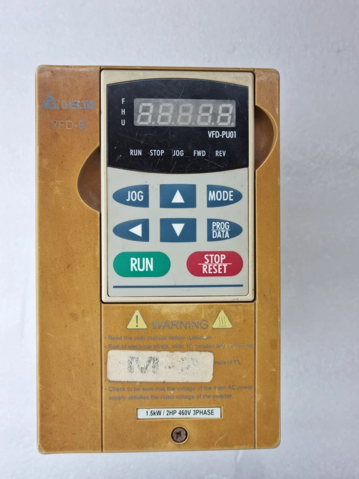 DELTA VFD015B43A VFD-B 2HP 3 PH 380-480V 50/60 HZ 4.3A (USED CONDITION)